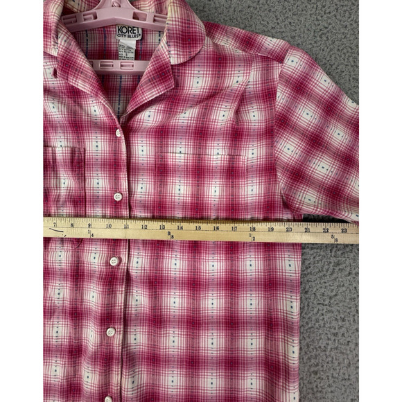 Koret City Blues Womens Pink Plaid Button Shirt Size S - Picture 11 of 15